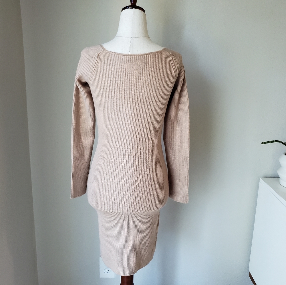 Long Sleeve Knit Sweater Dress - Picture 4 of 9